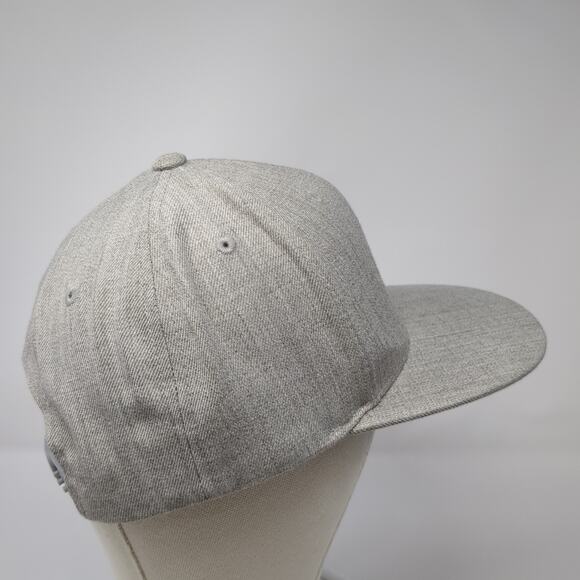 Sport-Tek Snapback Hat Solid Gray One Size Embroidered Logo Adjustable - Picture 5 of 9